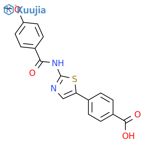 4-2-(4-Methoxybenzoyl)amino-5-thiazolylbenzoic Acid structure