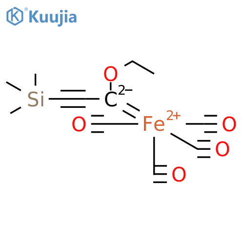 Iron, tetracarbonyl[1-ethoxy-3-(trimethylsilyl)-2-propynylidene]- structure