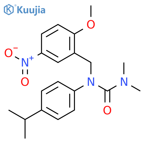 1-(2-methoxy-5-nitrobenzyl)-3,3-dimethyl-1-[4-(propan-2-yl)phenyl]urea structure