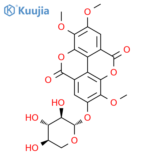 Ellagic acid 7-O-beta-D-xylopyranoside-2,3,8-trimethyl ether structure