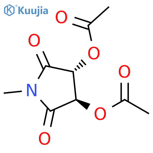 2,5-Pyrrolidinedione, 3,4-bis(acetyloxy)-1-methyl-, (3R,4R)- structure