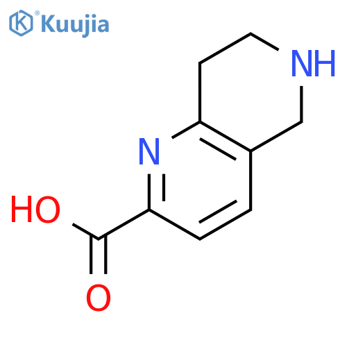 5,6,7,8-Tetrahydro-1,6-naphthyridine-2-carboxylic acid structure