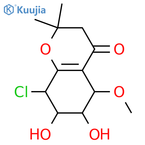 8-Chloro-2,3,5,6,7,8-hexahydro-5,6,7-trihydroxy-2,2-dimethyl-4H-1-benzopyran-4-one; (5R*,6R*,7S*,8S*)-form, 5-Me ether structure