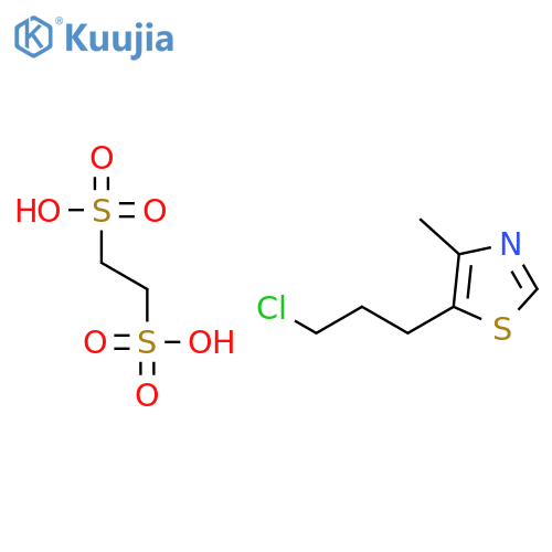 ethane-1,2-disulfonic acid - 5-(3-chloropropyl)-4-methyl-1,3-thiazole (1:1) structure