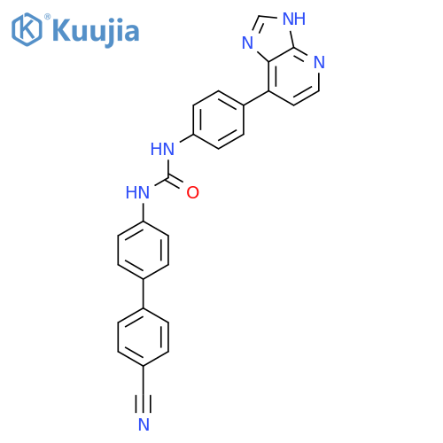 N-(4'-Cyano1,1'-biphenyl-4-yl)-N'-4-(3H-imidazo4,5-bpyridin-7-yl)phenyl Urea structure
