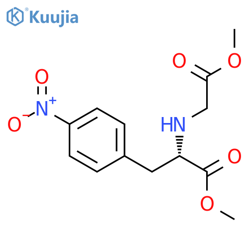 Phenylalanine, N-(2-methoxy-2-oxoethyl)-4-nitro-, methyl ester structure