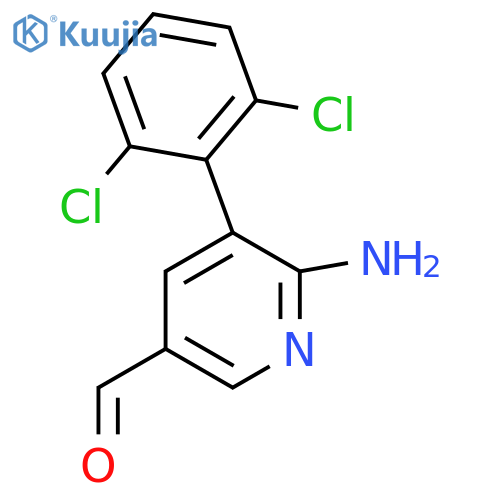 6-Amino-5-(2,6-dichlorophenyl)nicotinaldehyde structure