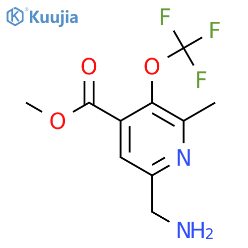 Methyl 6-(aminomethyl)-2-methyl-3-(trifluoromethoxy)pyridine-4-carboxylate structure