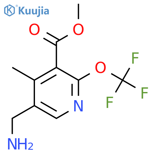 Methyl 5-(aminomethyl)-4-methyl-2-(trifluoromethoxy)pyridine-3-carboxylate structure