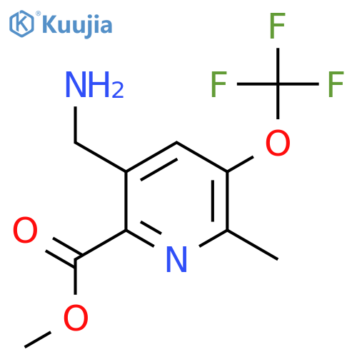 Methyl 5-(aminomethyl)-2-methyl-3-(trifluoromethoxy)pyridine-6-carboxylate structure