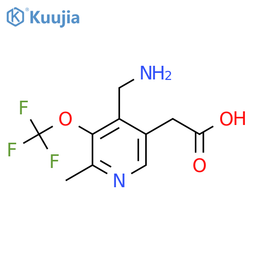 4-(Aminomethyl)-2-methyl-3-(trifluoromethoxy)pyridine-5-acetic acid structure