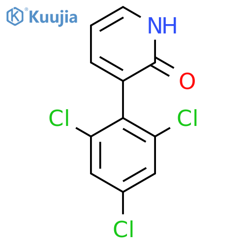2-Hydroxy-3-(2,4,6-trichlorophenyl)pyridine structure
