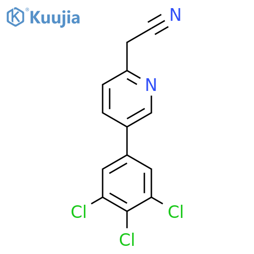5-(3,4,5-Trichlorophenyl)pyridine-2-acetonitrile structure