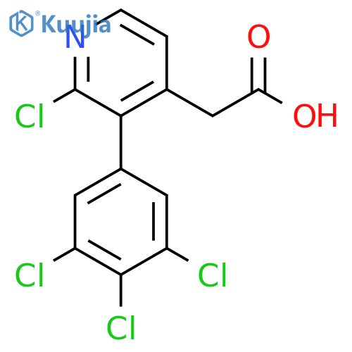 2-Chloro-3-(3,4,5-trichlorophenyl)pyridine-4-acetic acid structure