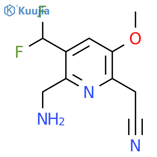 2-(Aminomethyl)-3-(difluoromethyl)-5-methoxypyridine-6-acetonitrile structure