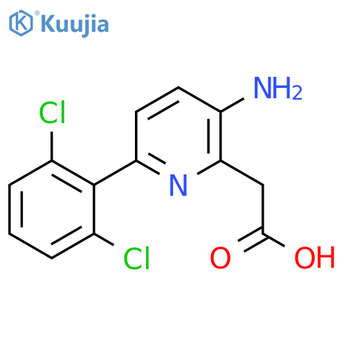 3-Amino-6-(2,6-dichlorophenyl)pyridine-2-acetic acid structure