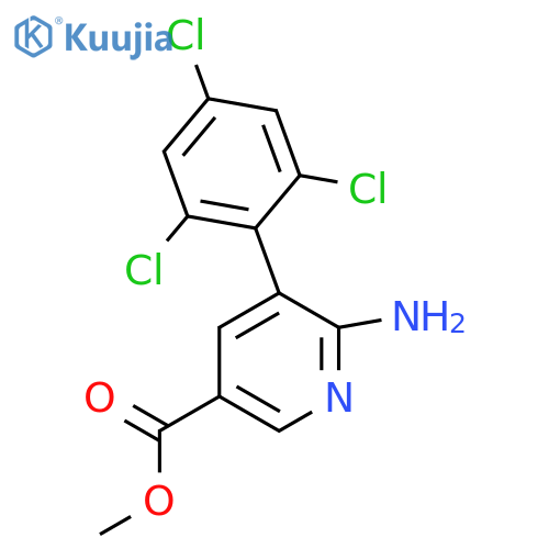 Methyl 6-amino-5-(2,4,6-trichlorophenyl)nicotinate structure