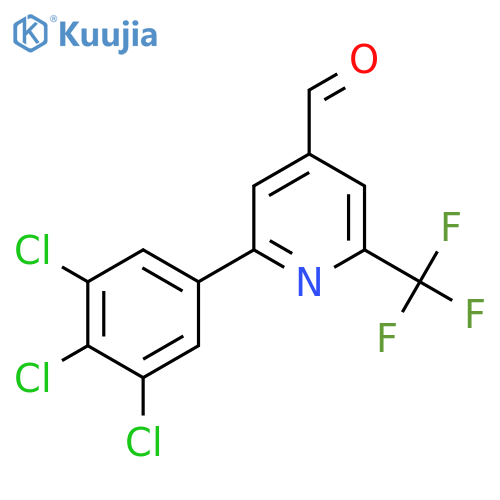 2-(3,4,5-Trichlorophenyl)-6-(trifluoromethyl)isonicotinaldehyde structure