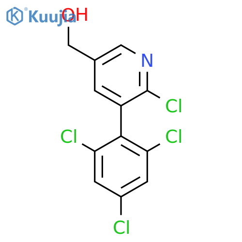 2-Chloro-3-(2,4,6-trichlorophenyl)pyridine-5-methanol structure