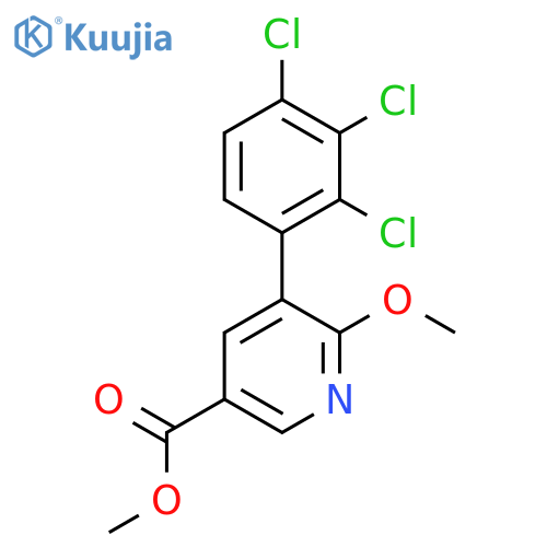 Methyl 6-methoxy-5-(2,3,4-trichlorophenyl)nicotinate structure