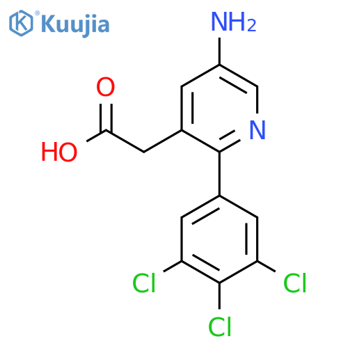 5-Amino-2-(3,4,5-trichlorophenyl)pyridine-3-acetic acid structure