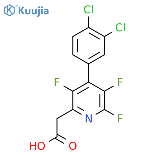 4-(3,4-Dichlorophenyl)-3,5,6-trifluoropyridine-2-acetic acid structure