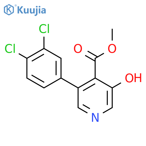 Methyl 3-(3,4-dichlorophenyl)-5-hydroxyisonicotinate structure
