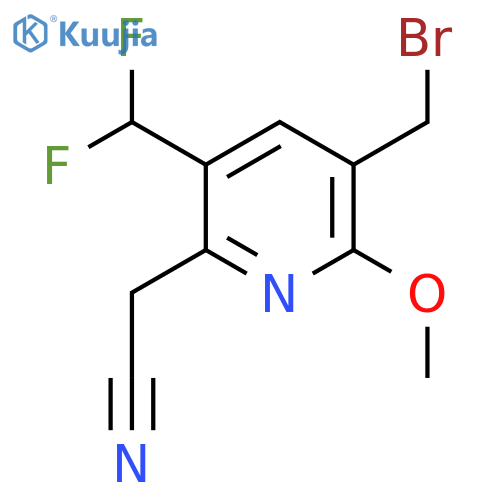 3-(Bromomethyl)-5-(difluoromethyl)-2-methoxypyridine-6-acetonitrile structure