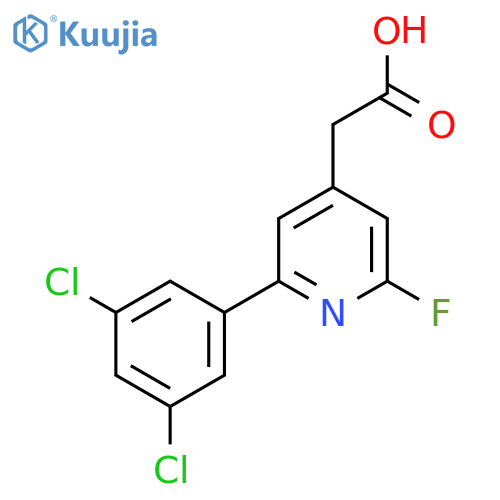 2-(3,5-Dichlorophenyl)-6-fluoropyridine-4-acetic acid structure