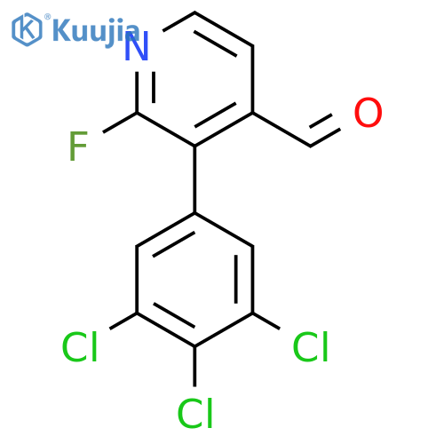 2-Fluoro-3-(3,4,5-trichlorophenyl)isonicotinaldehyde structure