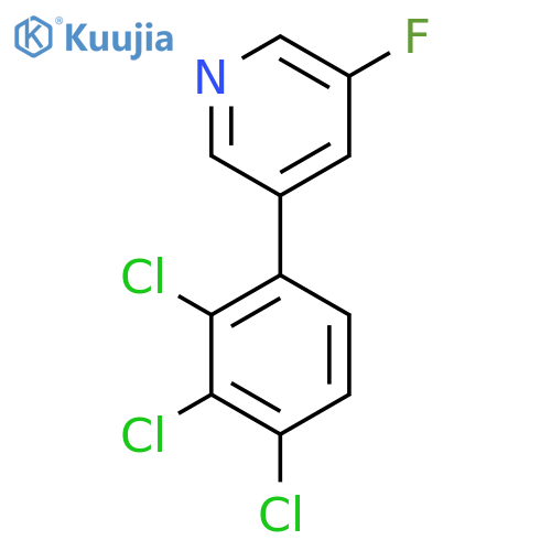 3-Fluoro-5-(2,3,4-trichlorophenyl)pyridine structure