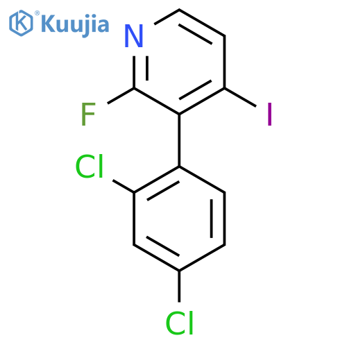 3-(2,4-Dichlorophenyl)-2-fluoro-4-iodopyridine structure