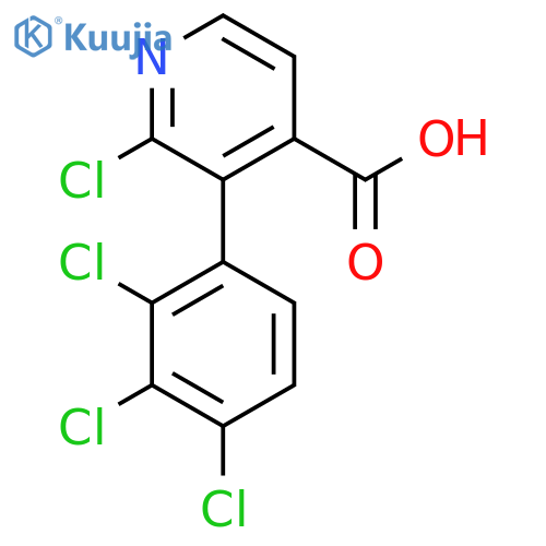 2-Chloro-3-(2,3,4-trichlorophenyl)isonicotinic acid structure