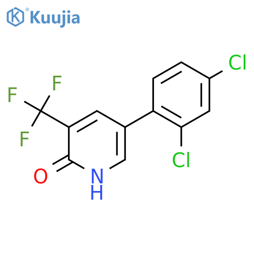 5-(2,4-Dichlorophenyl)-2-hydroxy-3-(trifluoromethyl)pyridine structure
