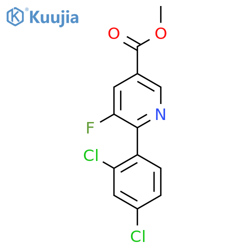 Methyl 6-(2,4-dichlorophenyl)-5-fluoronicotinate structure