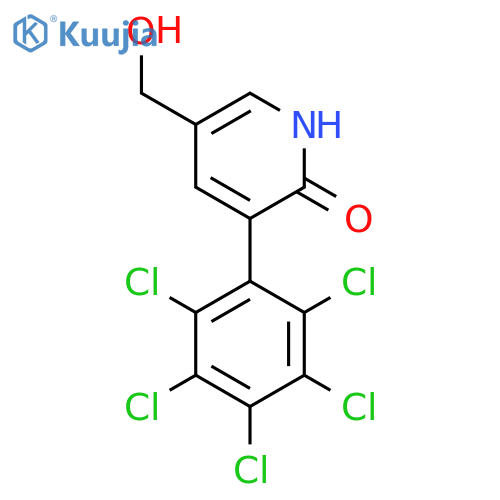 2-Hydroxy-3-(perchlorophenyl)pyridine-5-methanol structure
