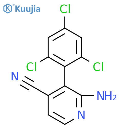2-Amino-3-(2,4,6-trichlorophenyl)isonicotinonitrile structure