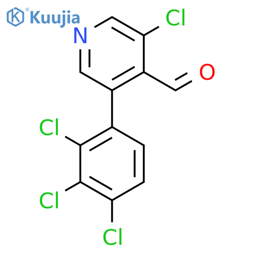 3-Chloro-5-(2,3,4-trichlorophenyl)isonicotinaldehyde structure