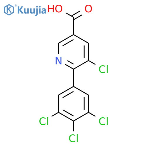 5-Chloro-6-(3,4,5-trichlorophenyl)nicotinic acid structure
