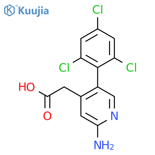 2-Amino-5-(2,4,6-trichlorophenyl)pyridine-4-acetic acid structure