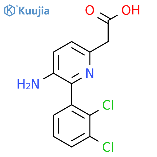 3-Amino-2-(2,3-dichlorophenyl)pyridine-6-acetic acid structure