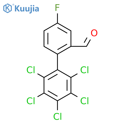 4-Fluoro-2',3',4',5',6'-pentachlorobiphenyl-2-carboxaldehyde structure