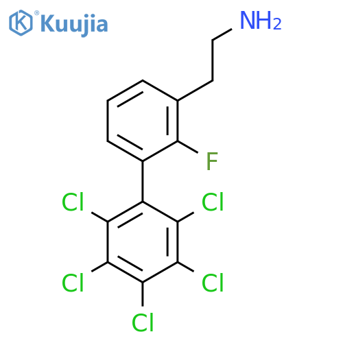 2-(2-Fluoro-2',3',4',5',6'-pentachlorobiphenyl-3-yl)-ethylamine structure