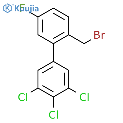 2'-(Bromomethyl)-5'-fluoro-3,4,5-trichlorobiphenyl structure