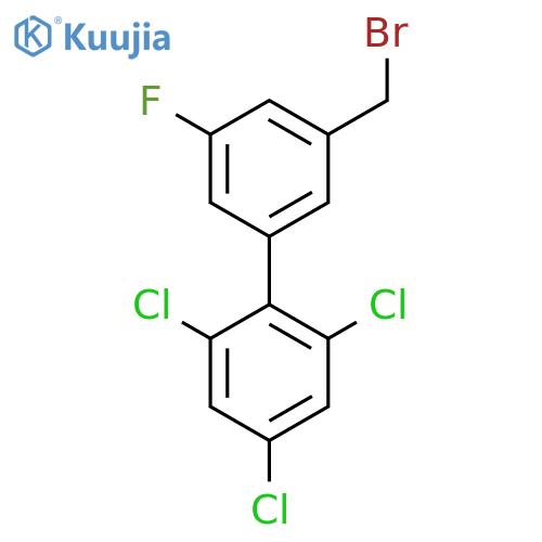 3'-(Bromomethyl)-5'-fluoro-2,4,6-trichlorobiphenyl structure