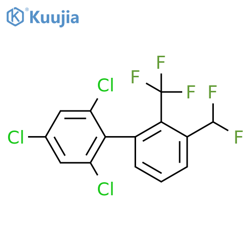 3'-(Difluoromethyl)-2,4,6-trichloro-2'-(trifluoromethyl)biphenyl structure