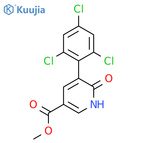 Methyl 6-hydroxy-5-(2,4,6-trichlorophenyl)nicotinate structure