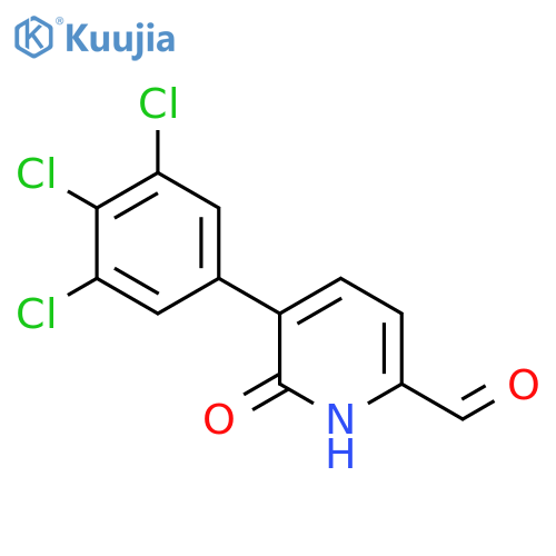 6-Hydroxy-5-(3,4,5-trichlorophenyl)picolinaldehyde structure