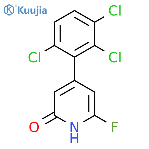 6-Fluoro-2-hydroxy-4-(2,3,6-trichlorophenyl)pyridine structure
