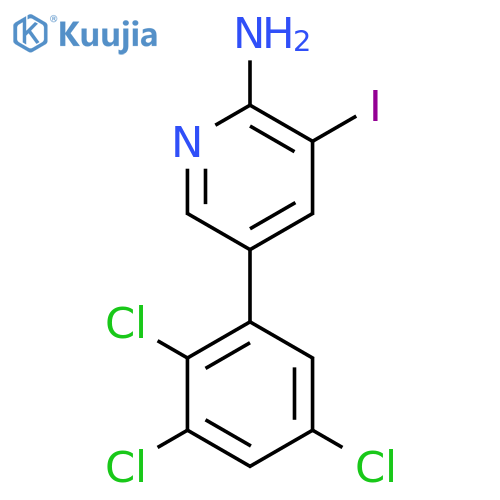 2-Amino-3-iodo-5-(2,3,5-trichlorophenyl)pyridine structure